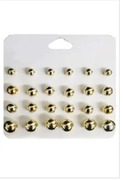 silver tone studded 12 pair set