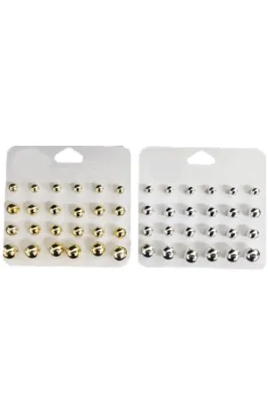 silver tone studded 12 pair set