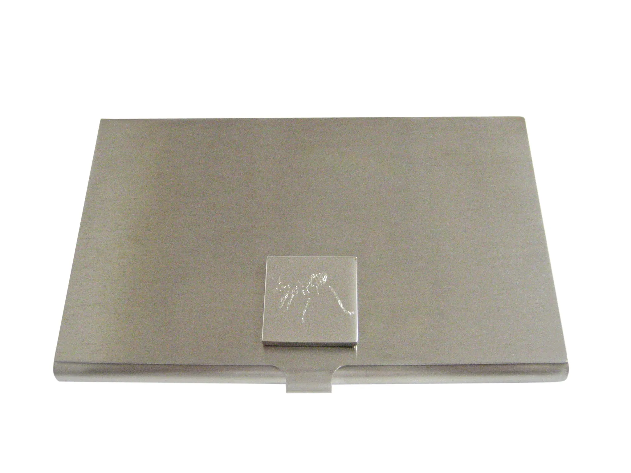 Silver Toned Etched Ant Bug Insect Business Card Holder