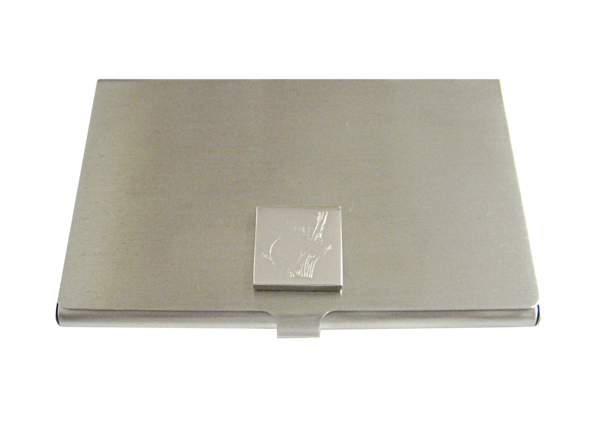 Silver Toned Etched Koala Business Card Holder