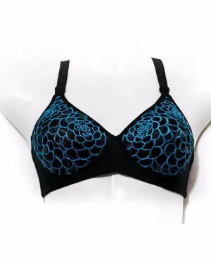 Single Padded Fancy Black Bra