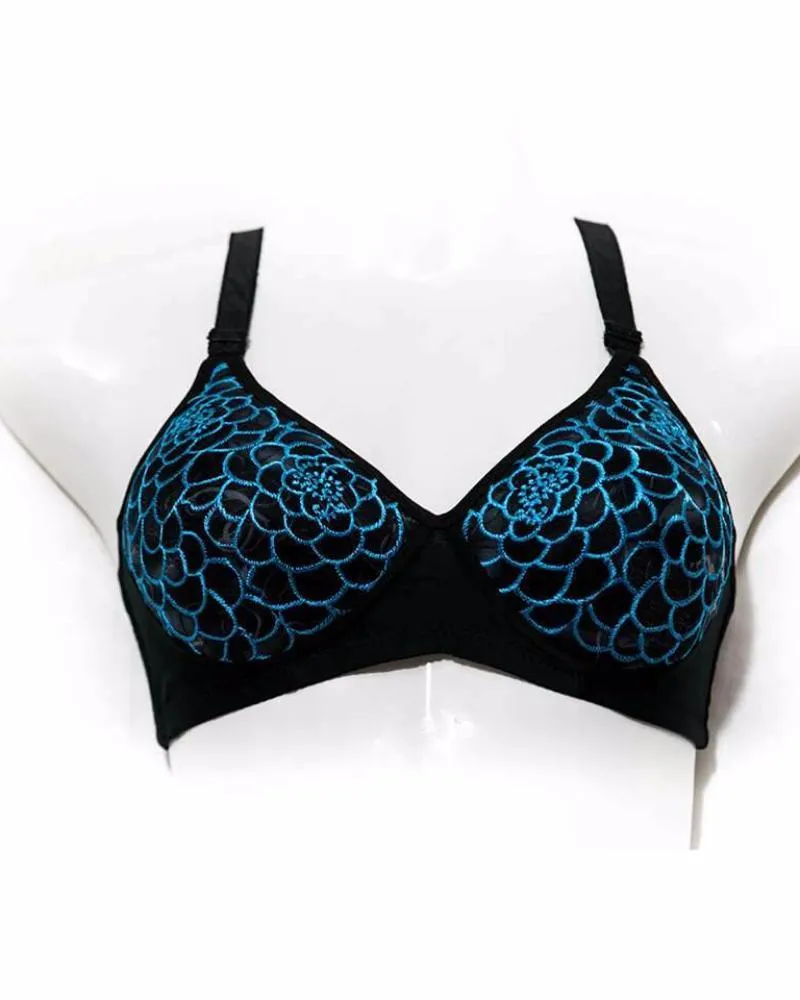 Single Padded Fancy Black Bra