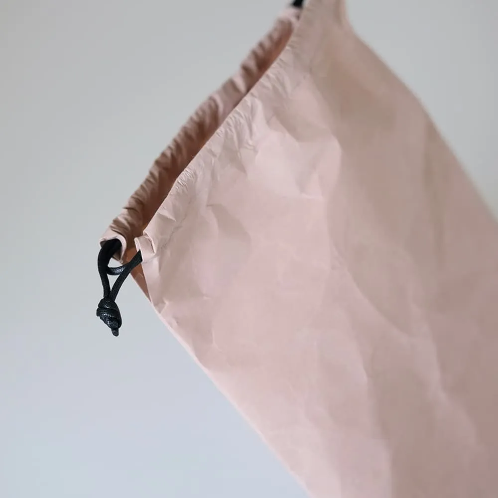 SIWA Medium Drawstring Paper Purse - Blush