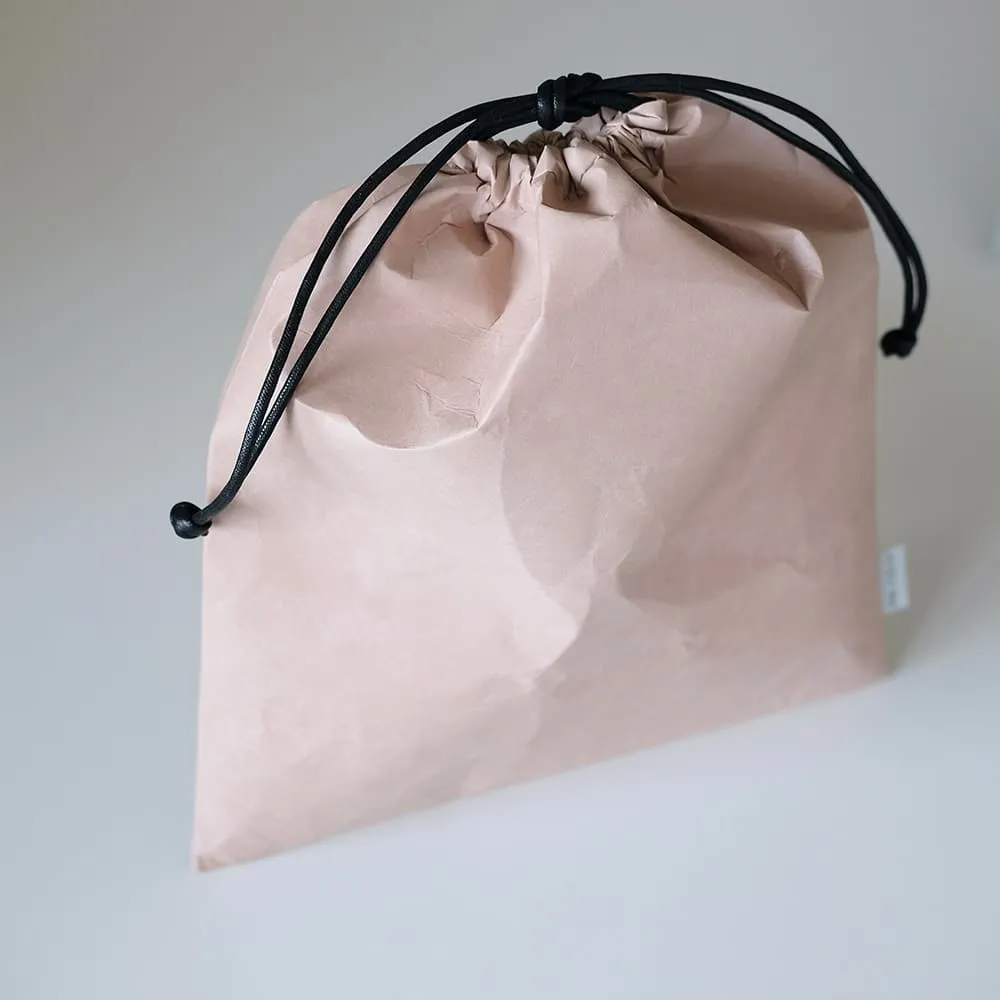 SIWA Medium Drawstring Paper Purse - Blush