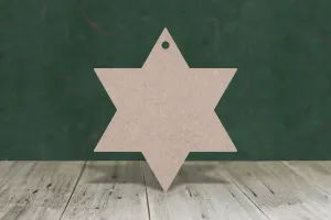 Six point star - wooden craft shape - 3mm MDF