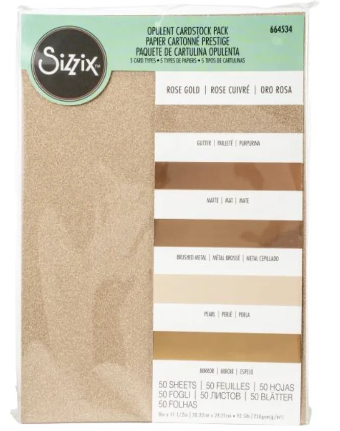 Sizzix Surfacez Opulent Cardstock Pack 8"X11.5" 50/Pkg