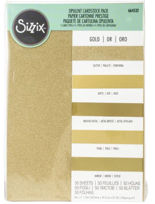 Sizzix Surfacez Opulent Cardstock Pack 8"X11.5" 50/Pkg