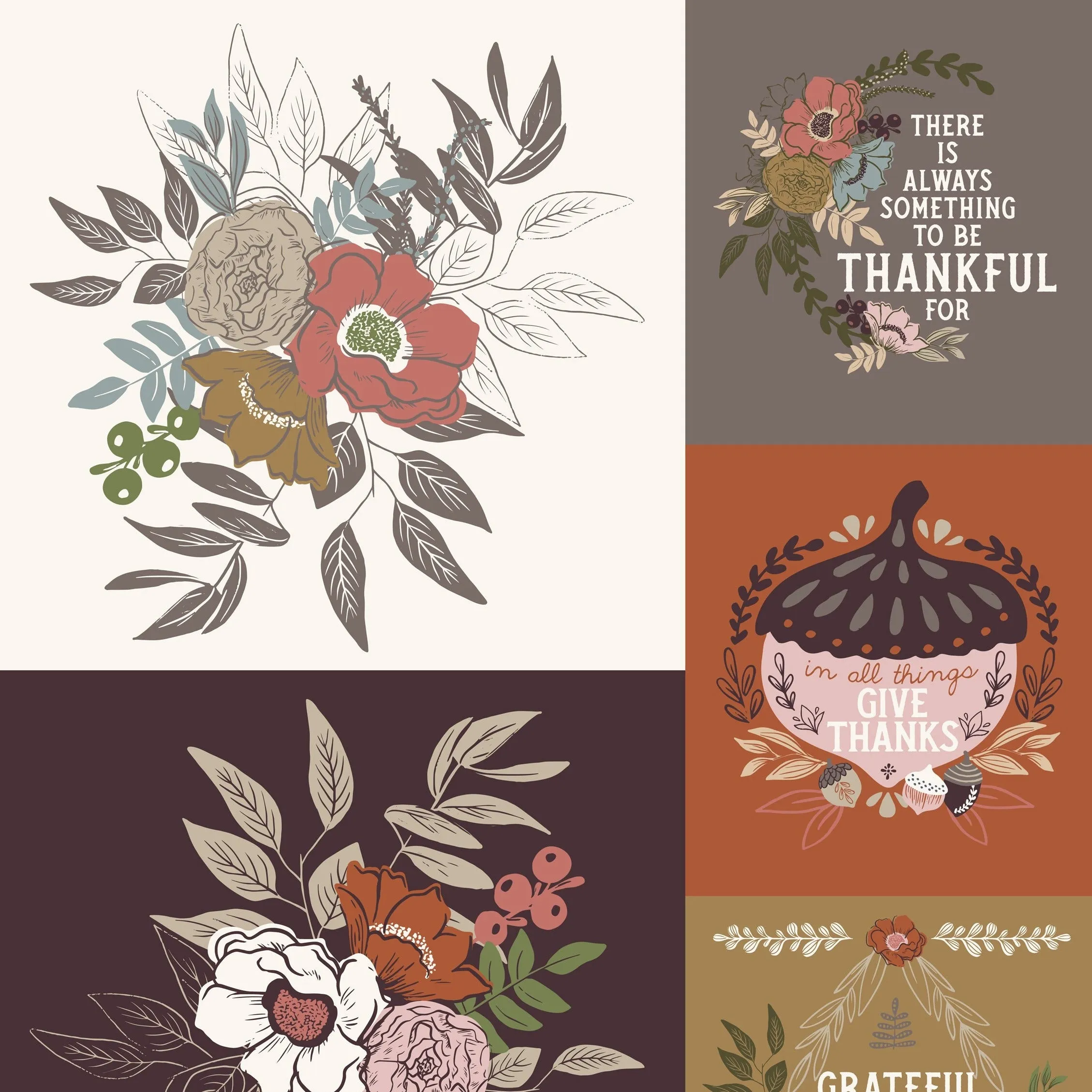Slow Stroll Thankful in Multi by Fancy That Design House Co