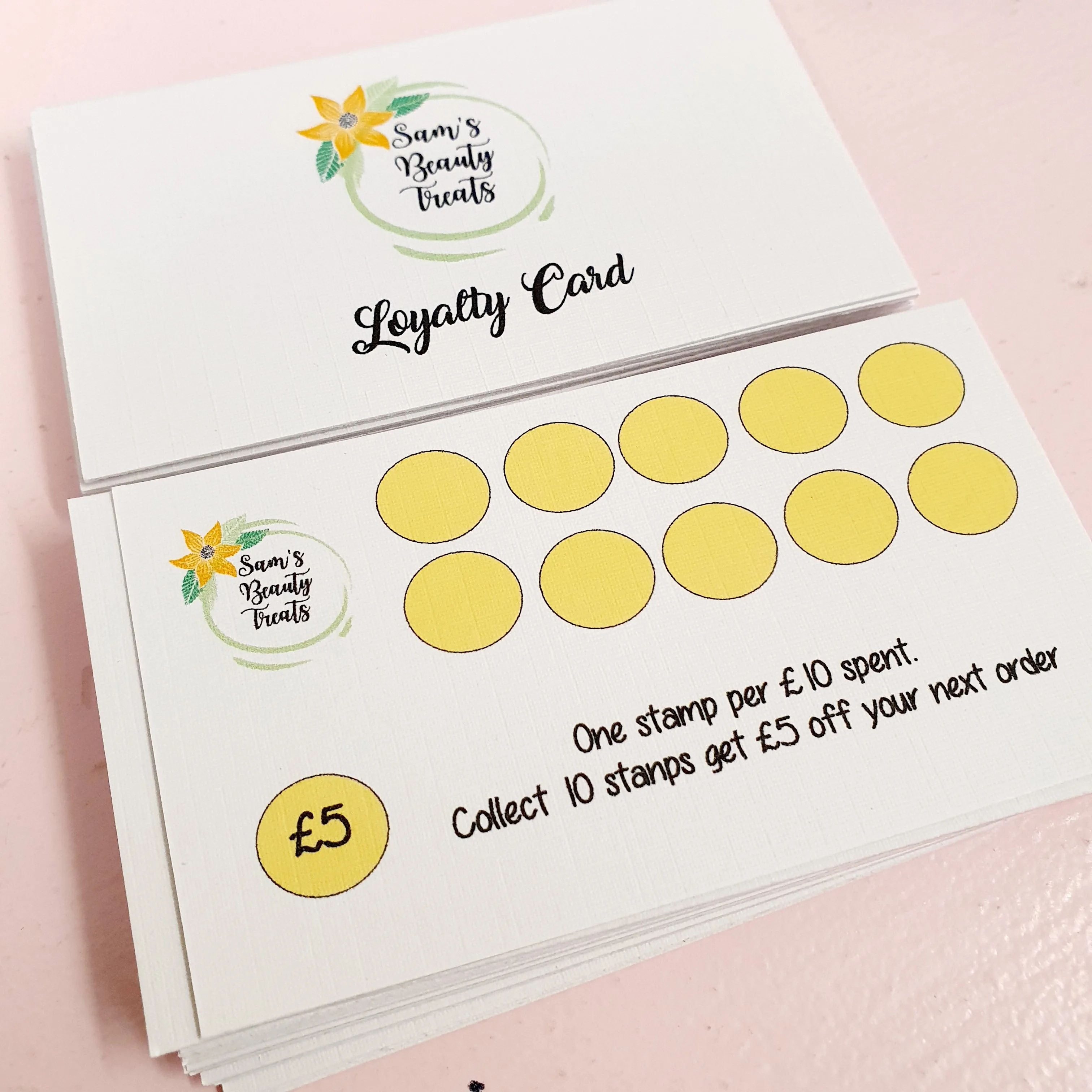 Small Cards - Loyalty Cards - 8.5cm x 5.5cm