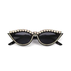 Small Cat Eye Diamond Fashion Rhinestone Sun Glasses