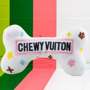 Small Plush Dog Bone -Chewy Vuiton