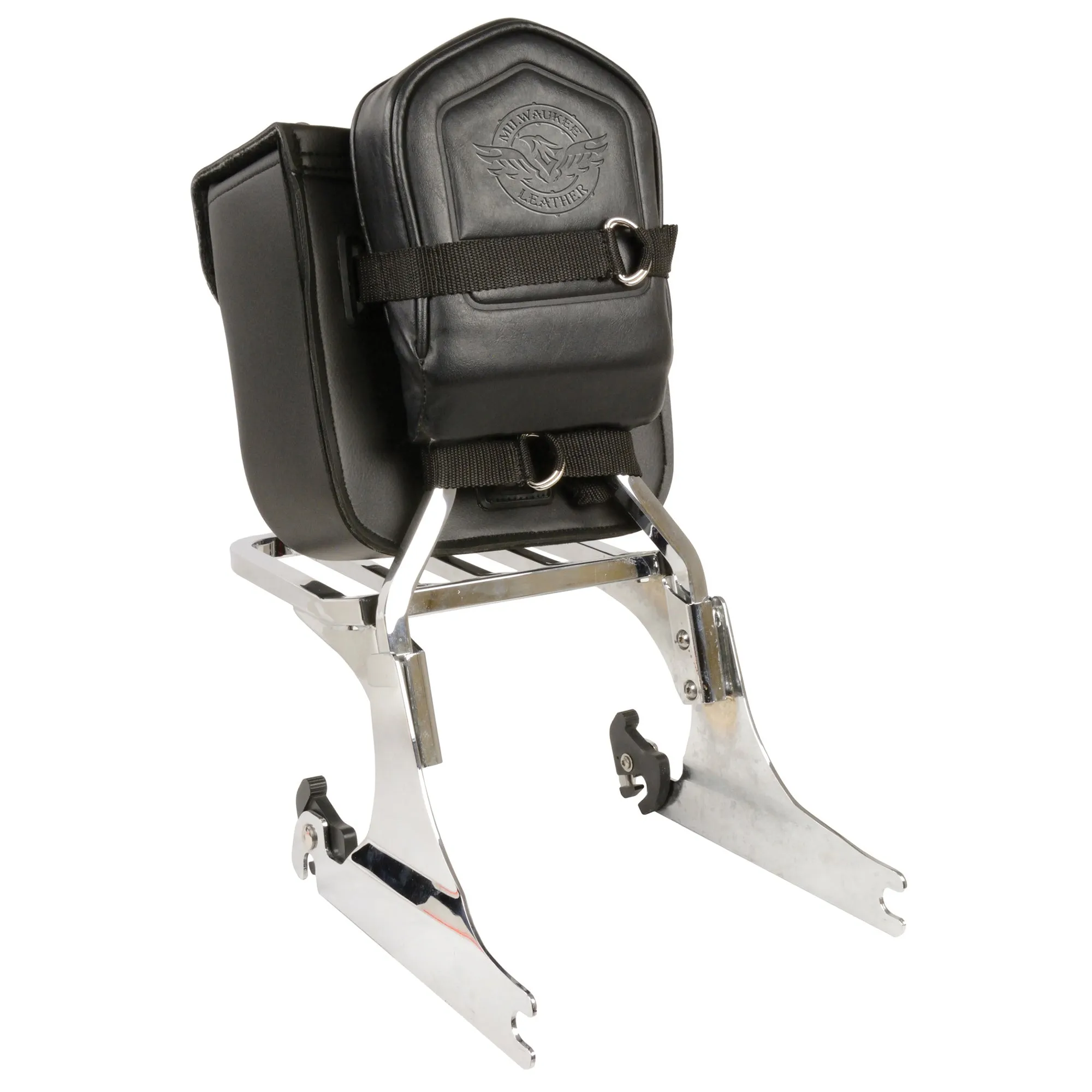 Small PVC Studded Sissy Bar Bag(9X9X4.5)