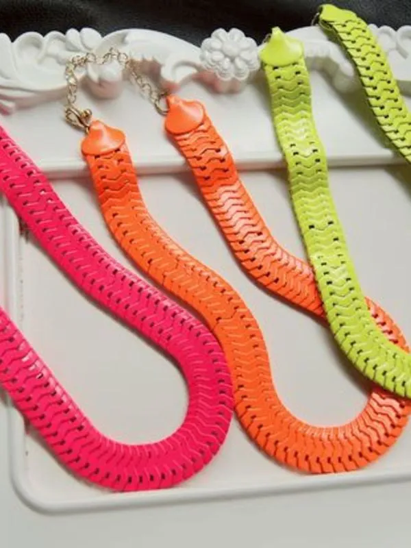 snake bone shaped necklace