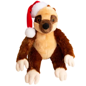 Snugarooz Sasha Claus the Sloth Holiday Dog Toy (11")