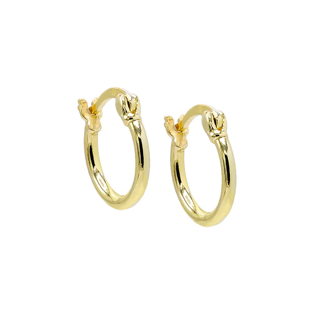 Solid Thin Mini Hoop Earring