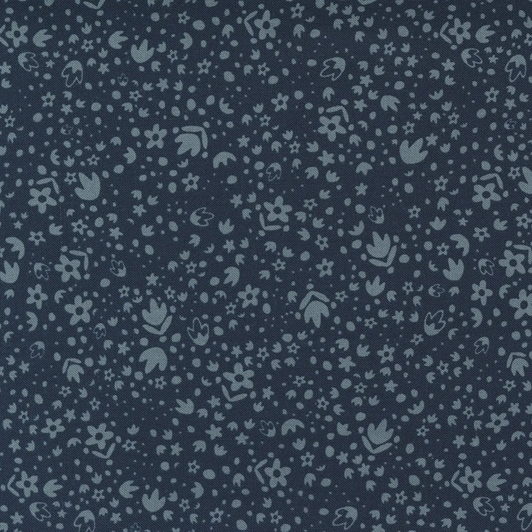 Songbook Folk Floral in Midnight by Fancy That Design House Co