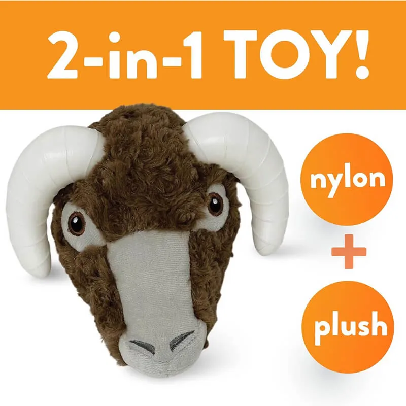 Spunky Pup Knuckleheads Plush Chew Toy Ram