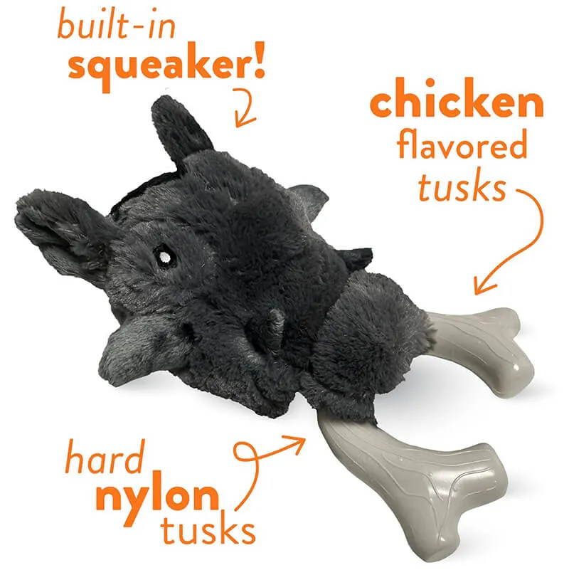 Spunky Pup Knuckleheads Plush Chew Toy Warthog