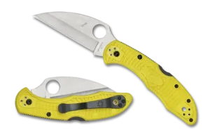 Spyderco Salt 2, Yellow Wharncliffe Plainedge C88PWCYL2