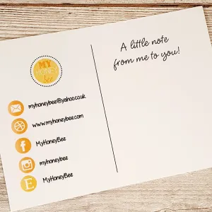 SS - A6 PERSONAL THANK YOU NOTE POSTCARDS 14.7cm x 10.5cm