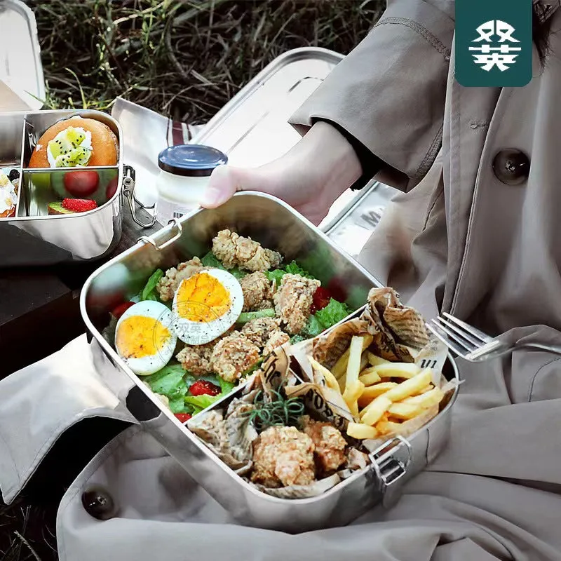 Stainless steel lunch box two/three compartments 1L-1.4L