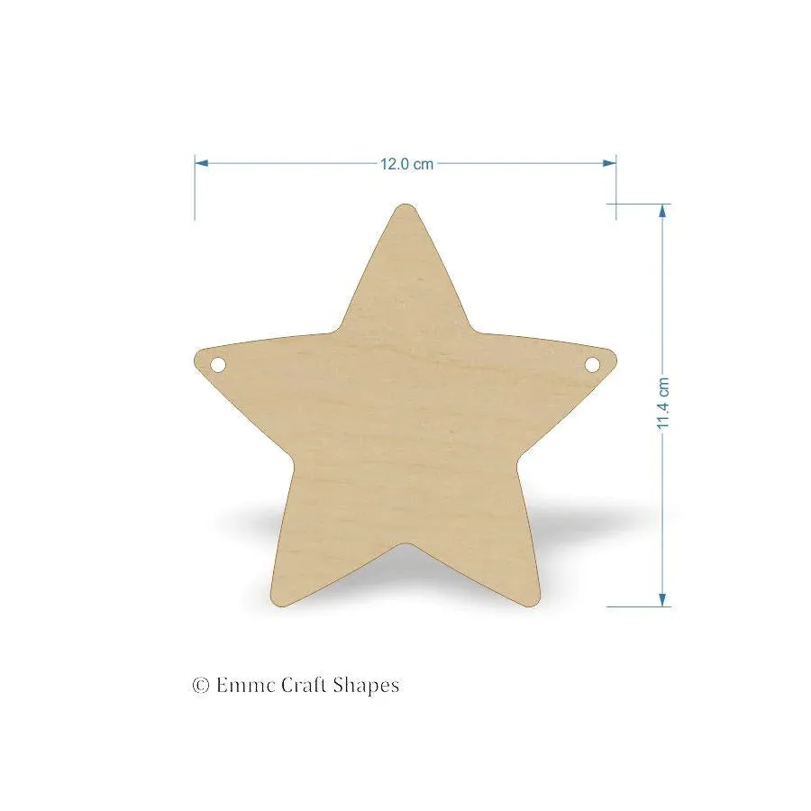Star wooden blank craft shape - plywood