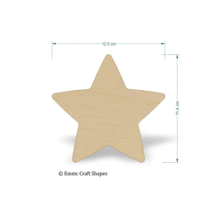 Star wooden blank craft shape - plywood