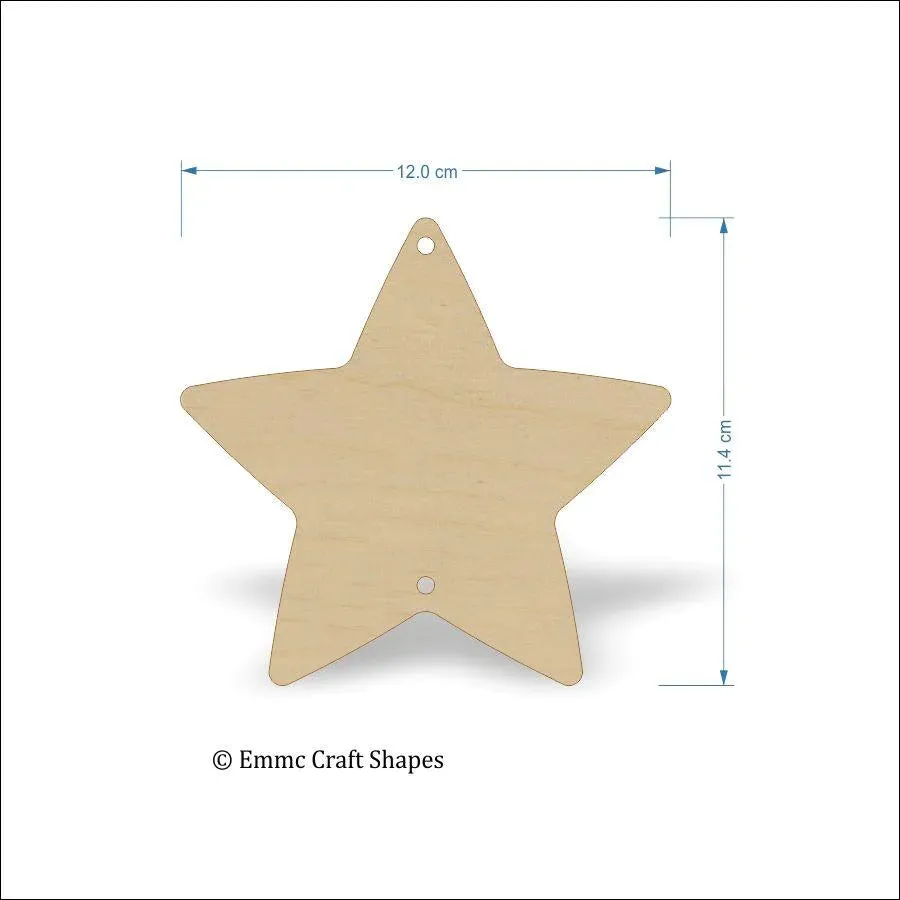 Star wooden blank craft shape - plywood
