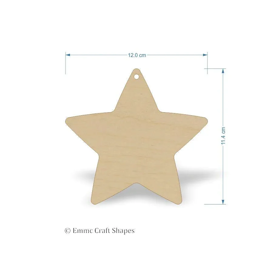 Star wooden blank craft shape - plywood