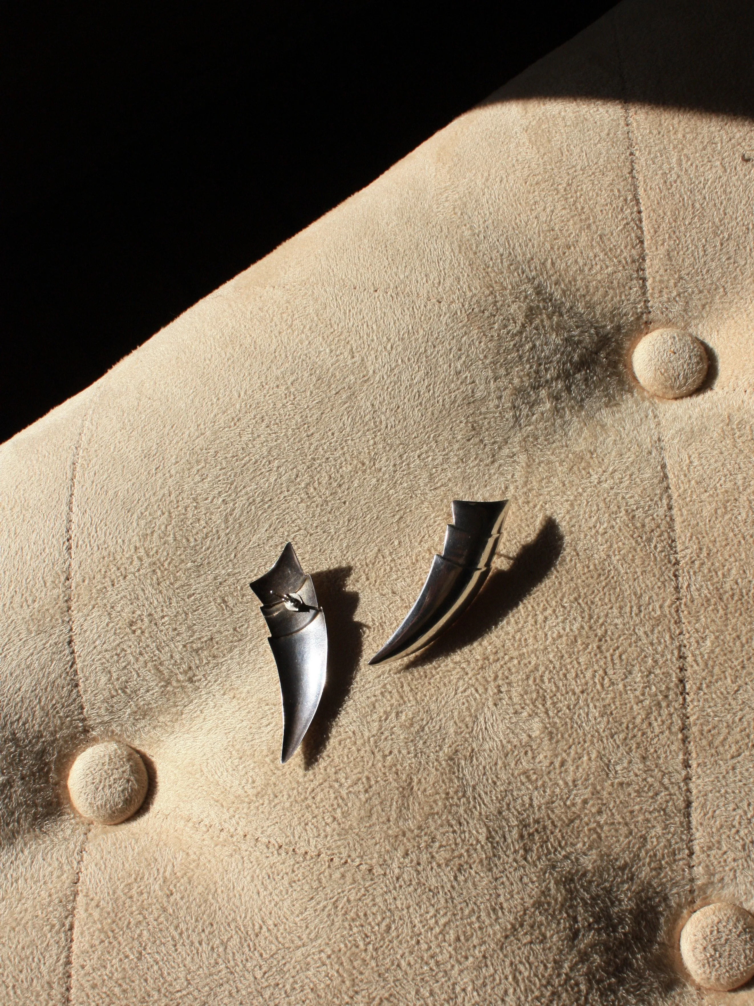 Sterling Crescent Earrings