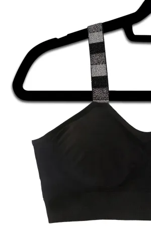 Strap-Its Black Metallic Ombre Bra