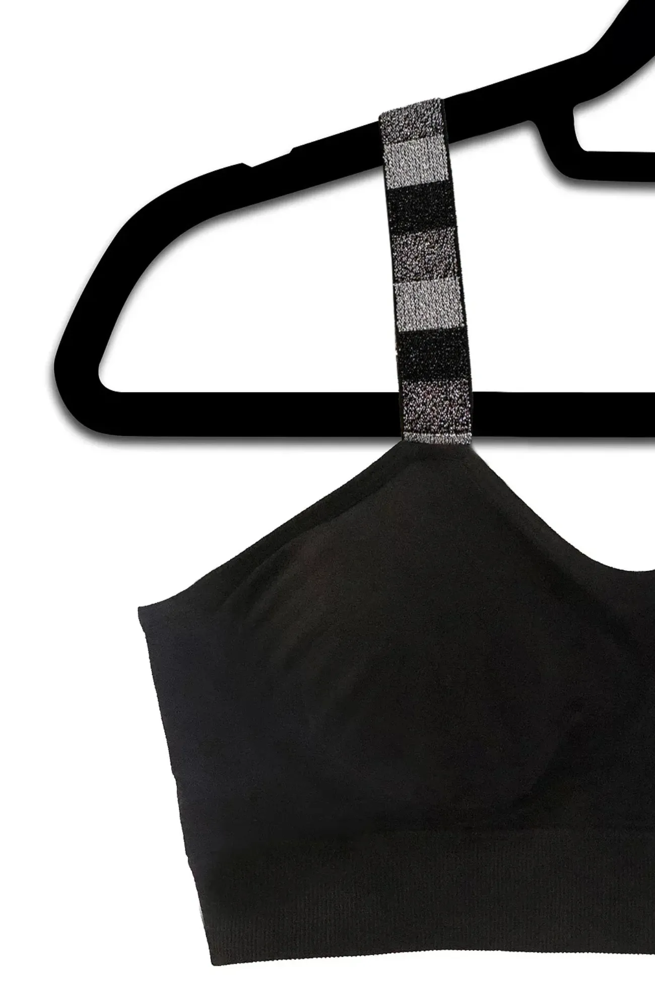 Strap-Its Black Metallic Ombre Bra