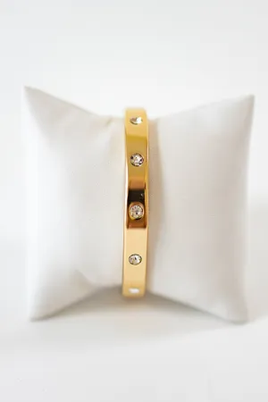 Studded Crystal & Metal Bracelet, VARIOUS