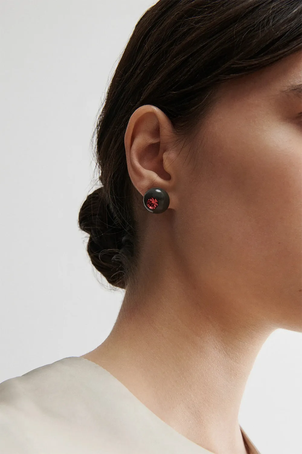Studded Goble Earrings, Seaweed
