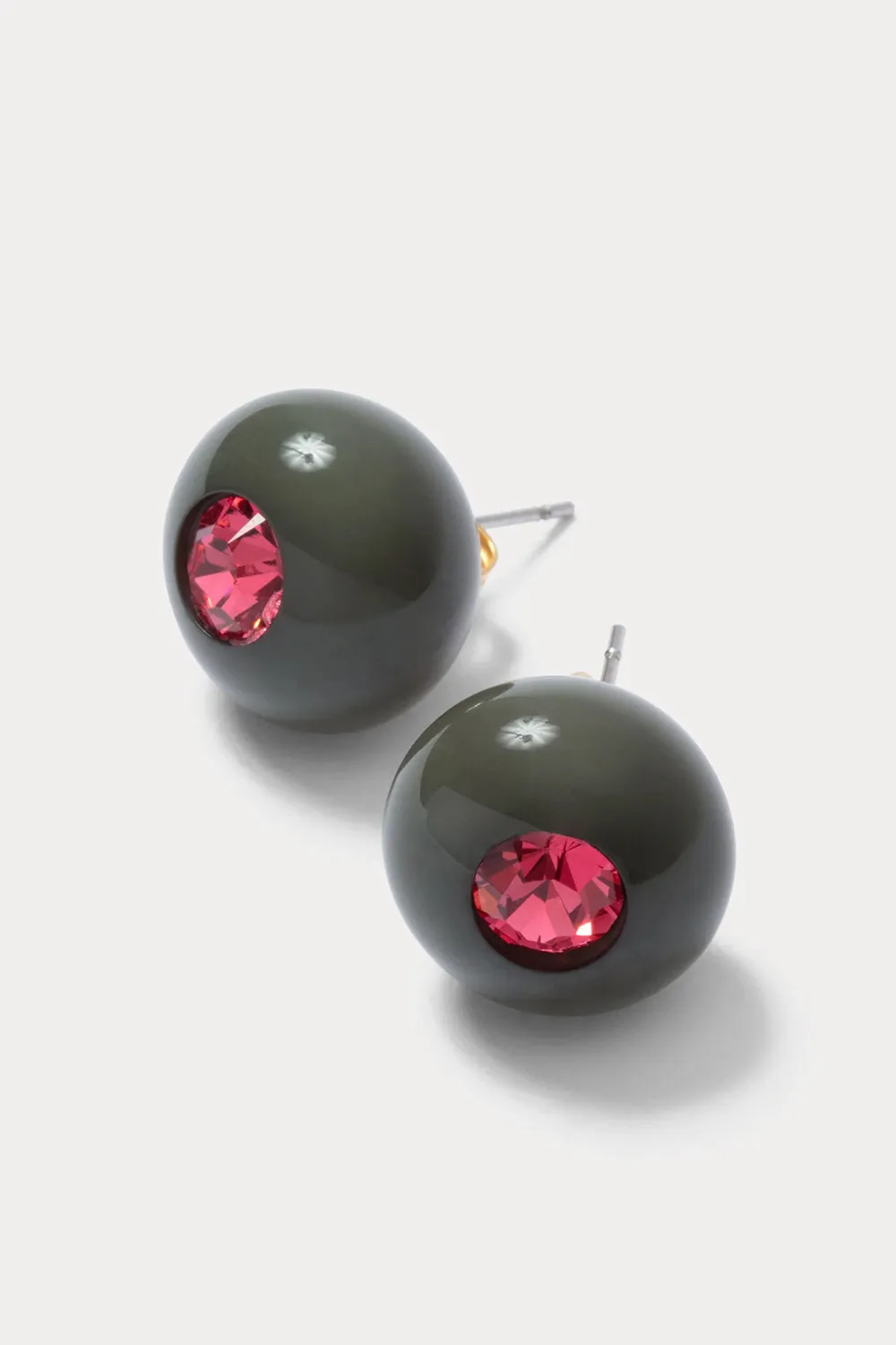 Studded Goble Earrings, Seaweed