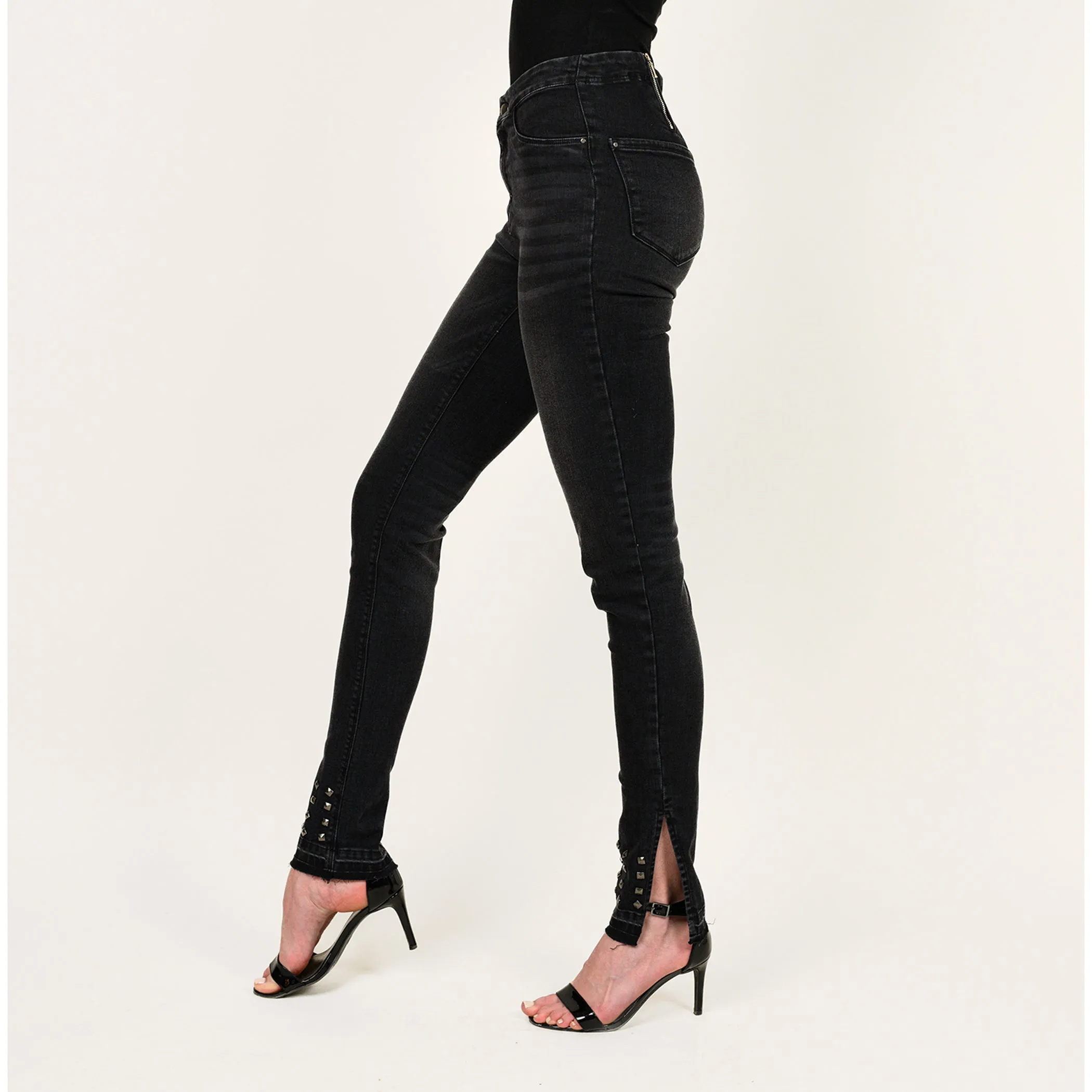 Studded Leg Skinny