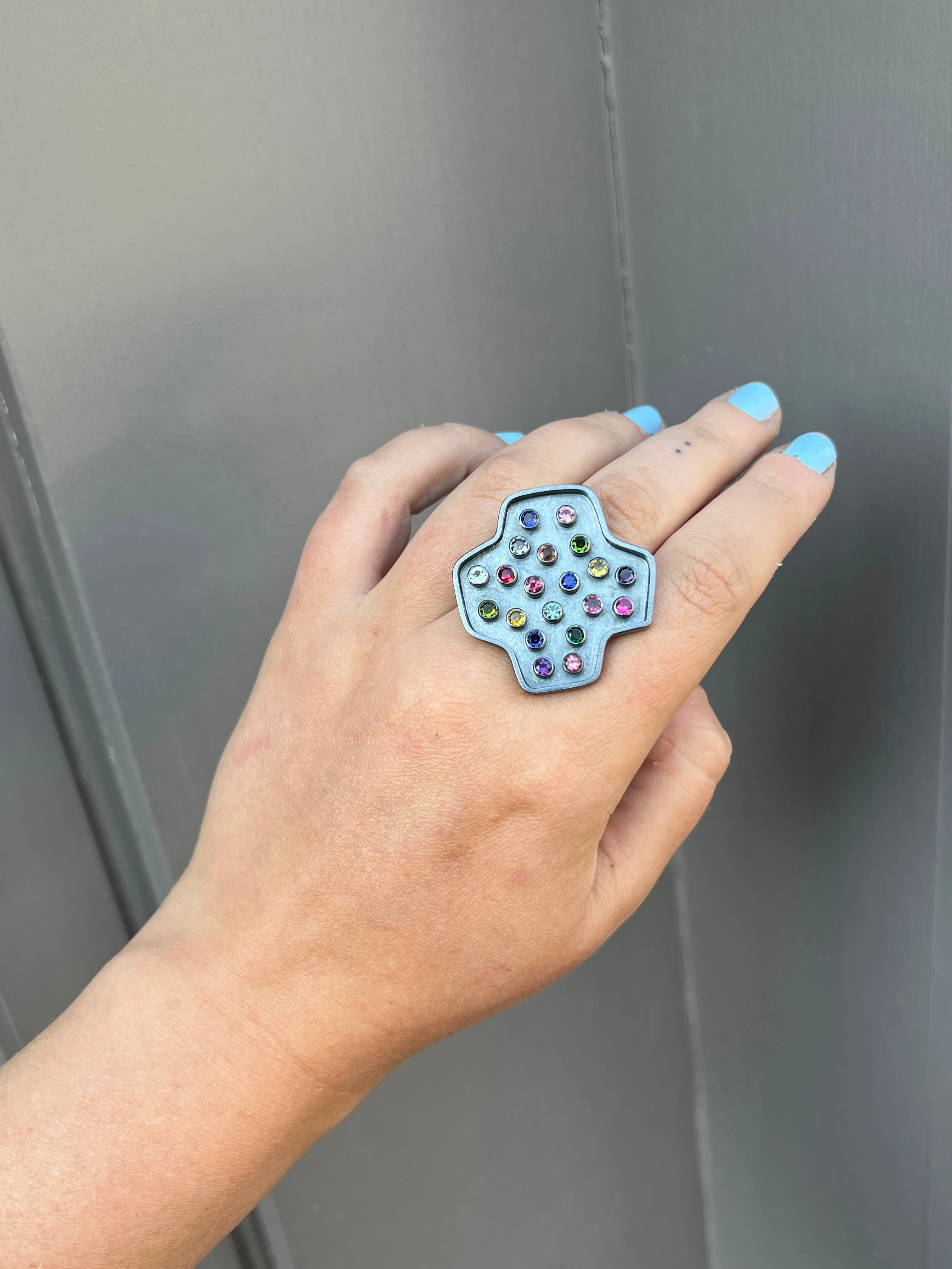 Studded Plus Ring