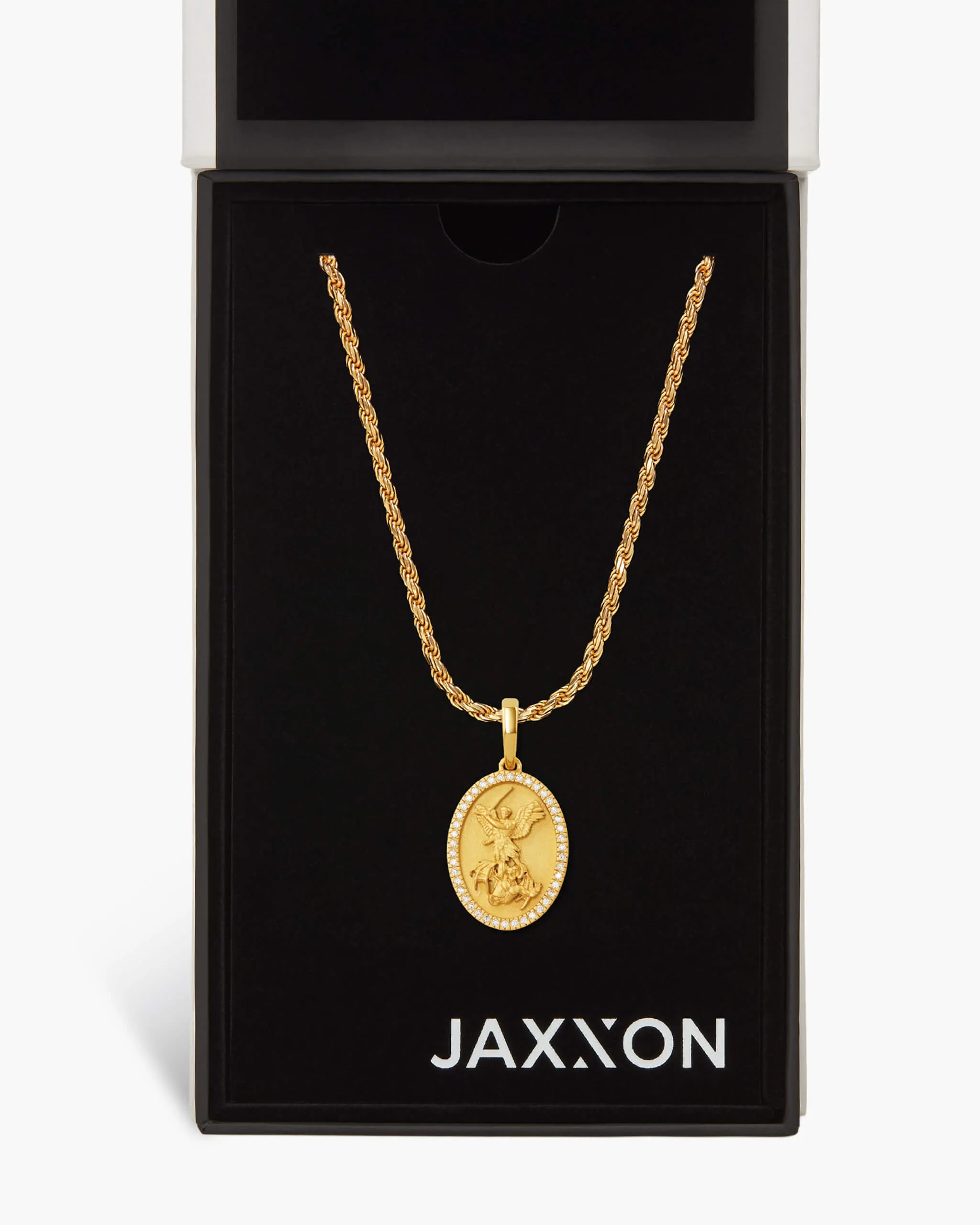 Studded St. Michael Pendant