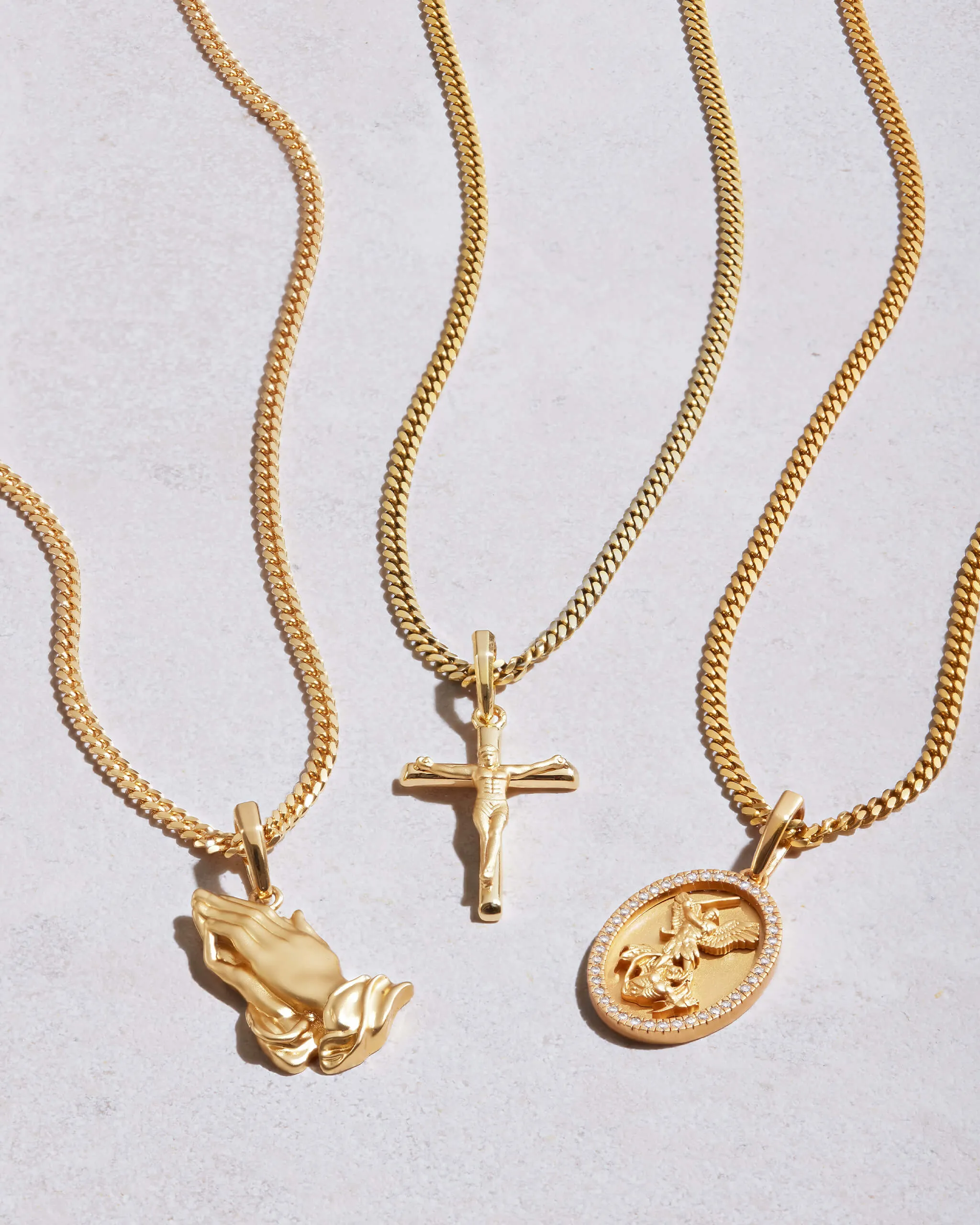 Studded St. Michael Pendant