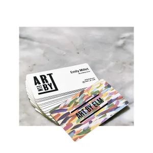 Suede   spot gloss business cards