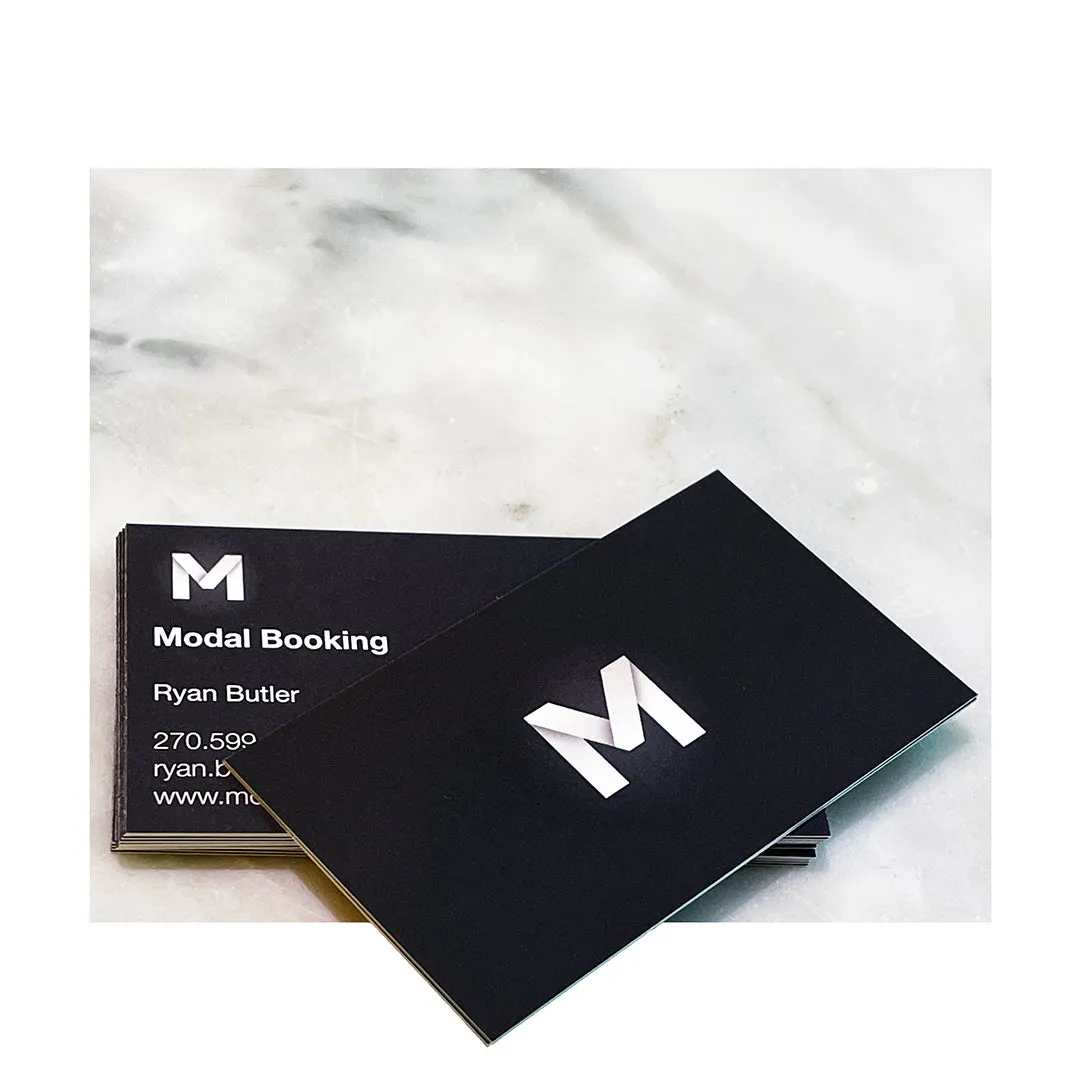 Suede   spot gloss business cards