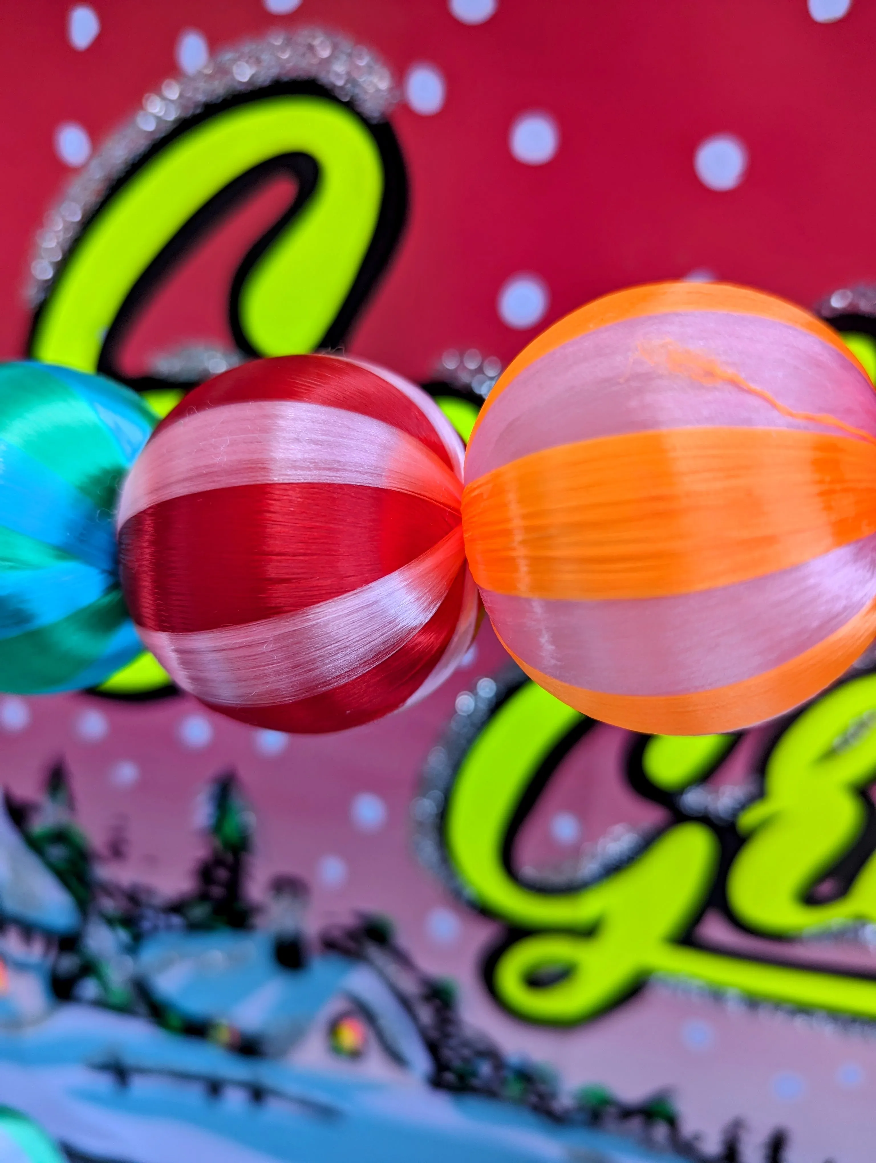 Super shiny satin garland