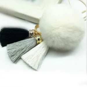Tassel Plush Pompom Car Keychain