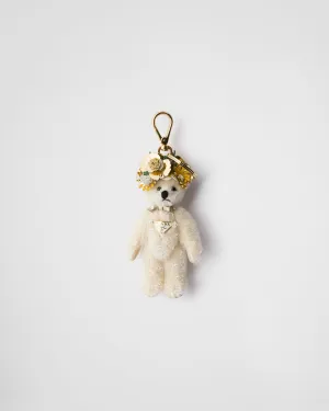 Teddy Bag Charm With Metal Ring