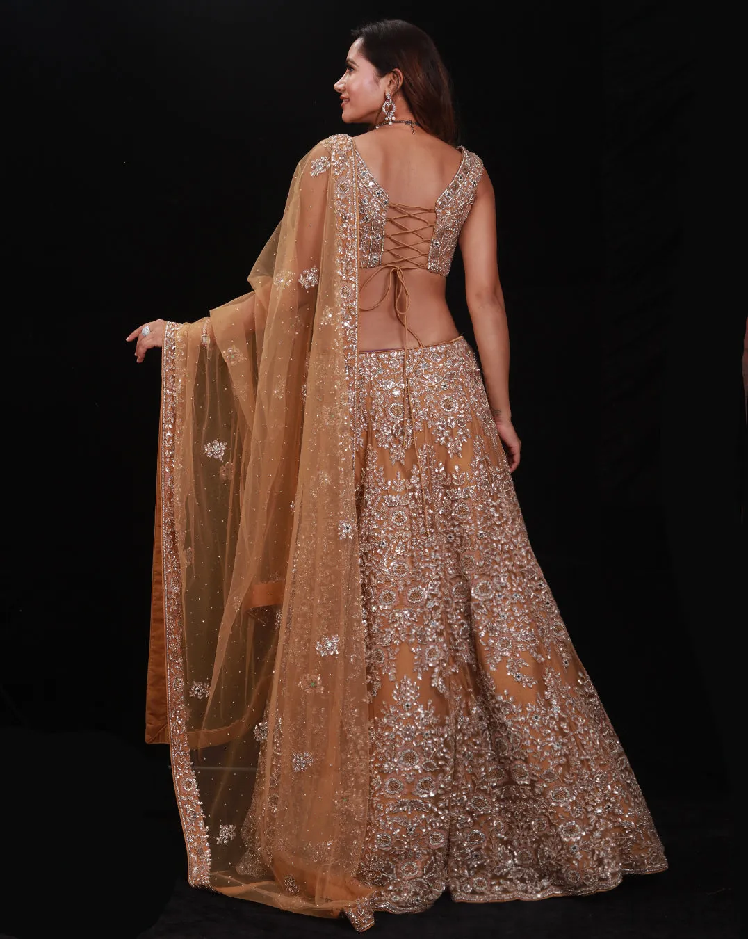 The Gold Floral Lehenga