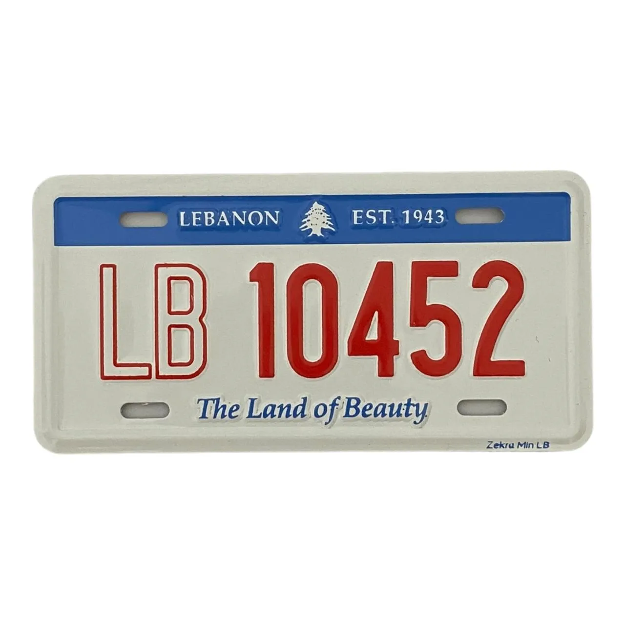 The Land of Beauty Car Plate