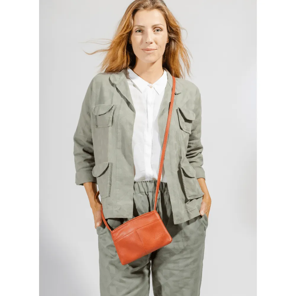 The Original Vegan Leather Crossbody Pouch | Taupe