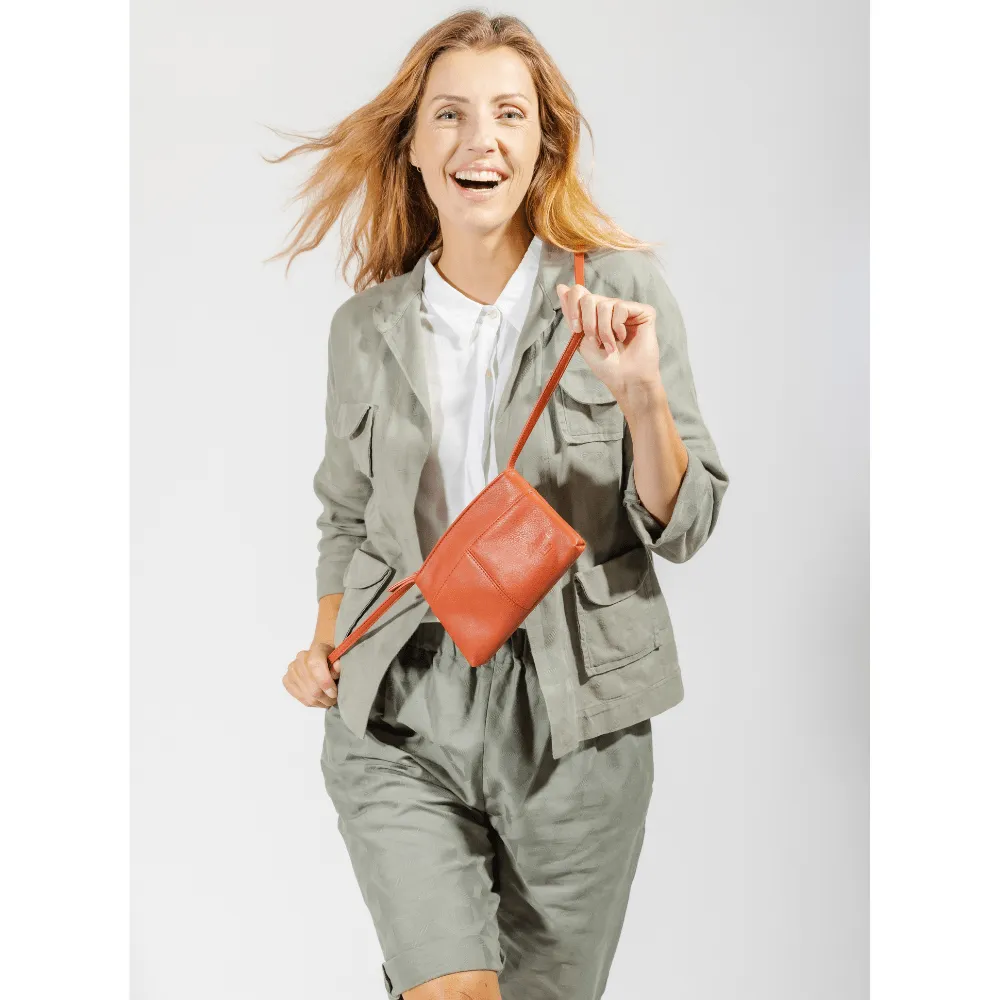 The Original Vegan Leather Crossbody Pouch | Taupe