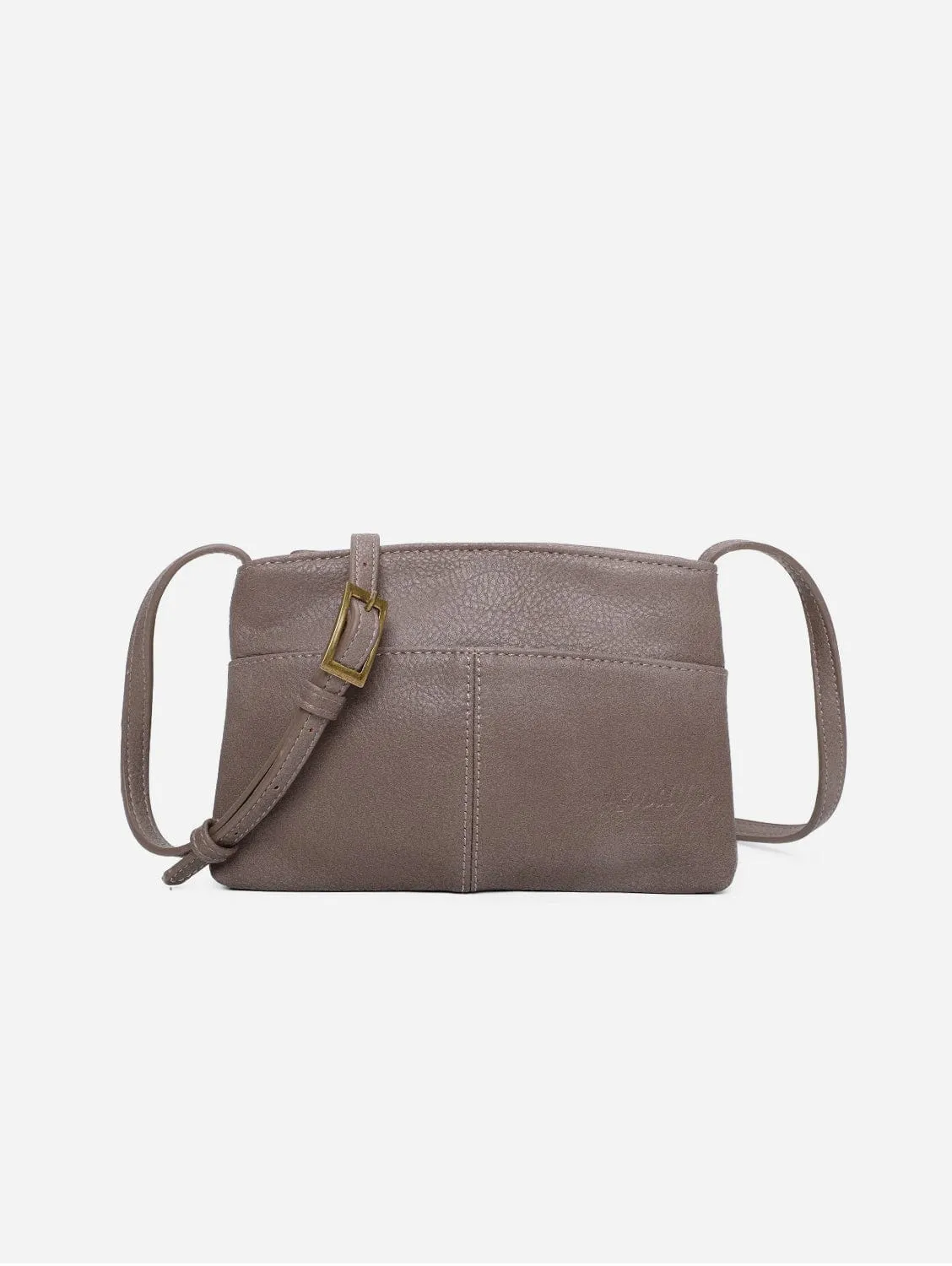 The Original Vegan Leather Crossbody Pouch | Taupe