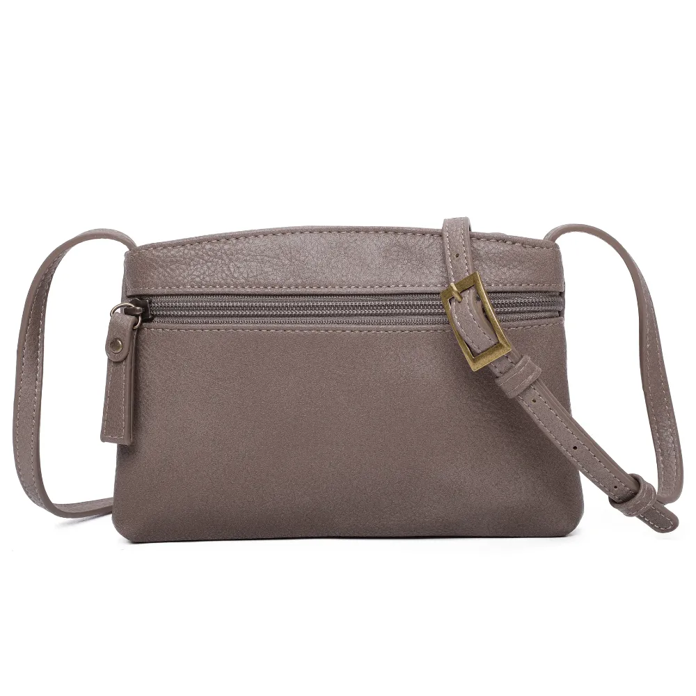 The Original Vegan Leather Crossbody Pouch | Taupe